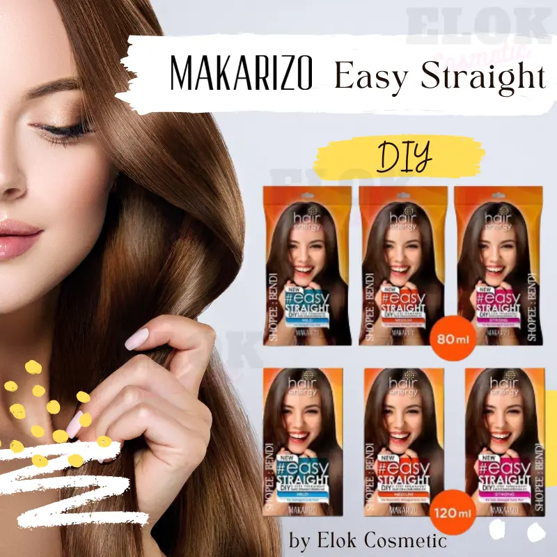 MAKARIZO ️EASY STRAIGHT DIY KIT | MILD MEDIUM STRONG 80ML 120 ML | PELURUS RAMBUT | HAIR STRAIGHTENING ORI BPOM