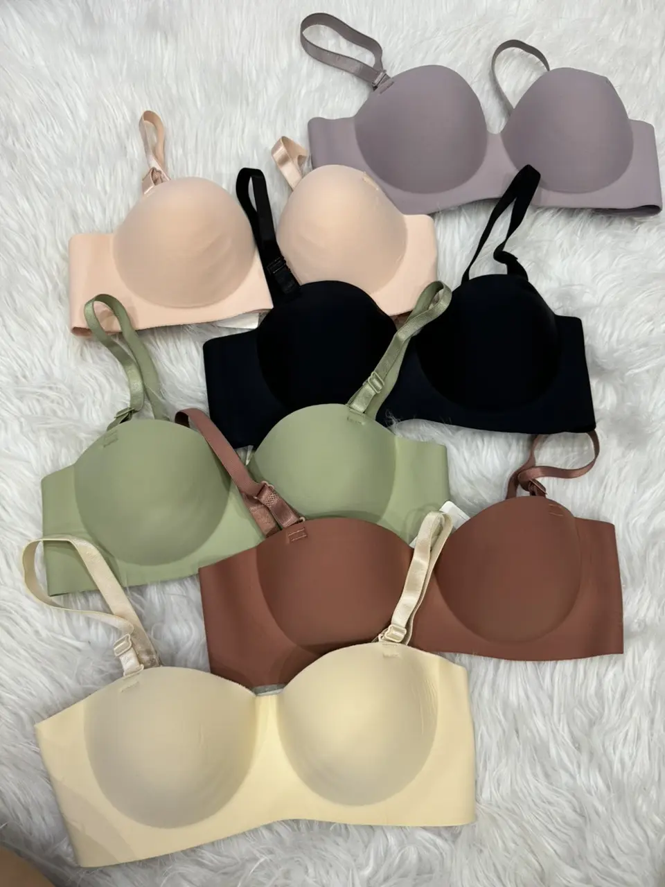 (Tăng size) Combo 3 Áo lót cúp ngang su đúc không gọng đệm bàn tay 3cm dành cho V1 nhỏ lép Nữ Women