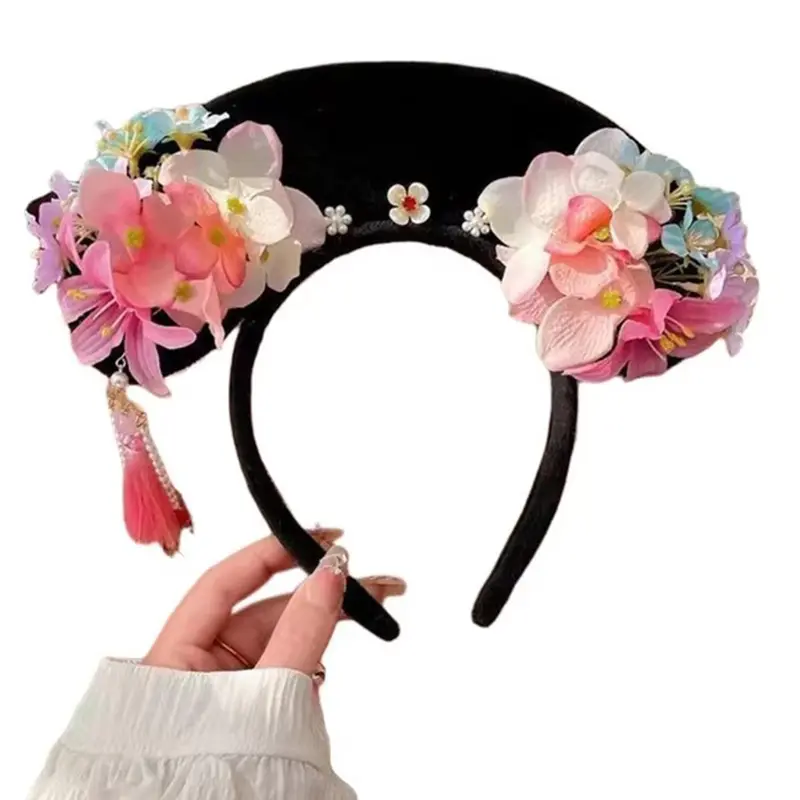 Băng Đô Công Chúa, Qings Cổ Điển, Dành Cho Nữ, Băng Đô Hoa Cổ Điển, Đồ Trang Trí Tóc Trang Phục Trung Quốc, Vòng Tóc, Thích Hợp Cho Trang Phục Nhập Vai Và Tiệc Tùng, Đồ Trang Trí Tóc 7