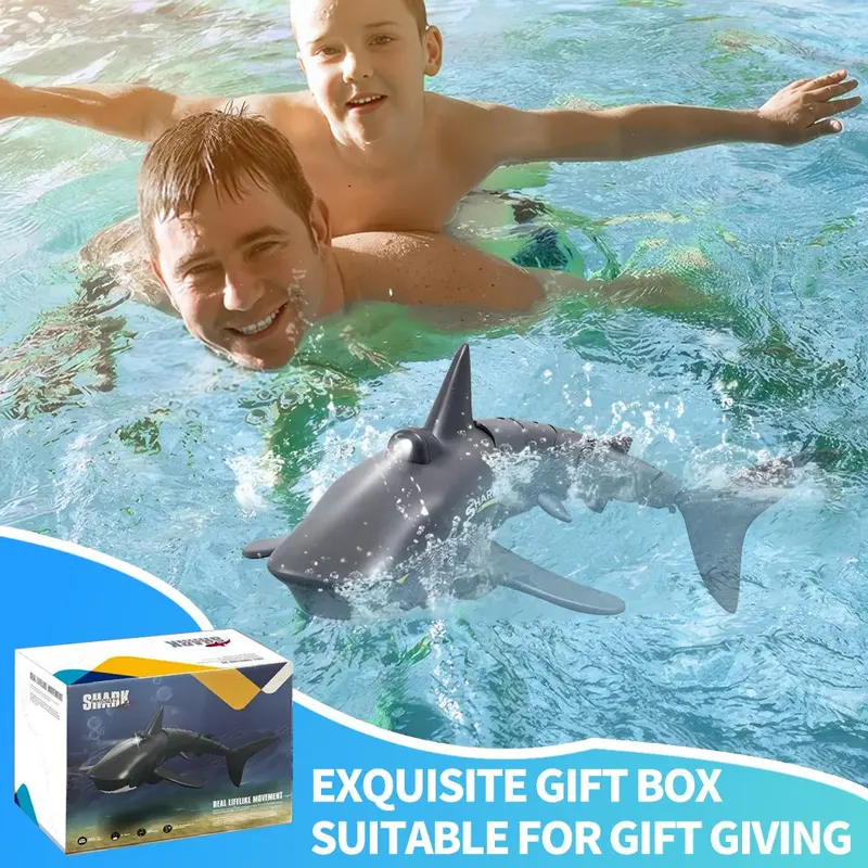 Remote Control Shark Toy, Simulation Shark Water Toy, 2.4Ghz Water Remote Control Toy, Suitable for Swimming Pool, Bathroom Bathtub, Fish Tank 3