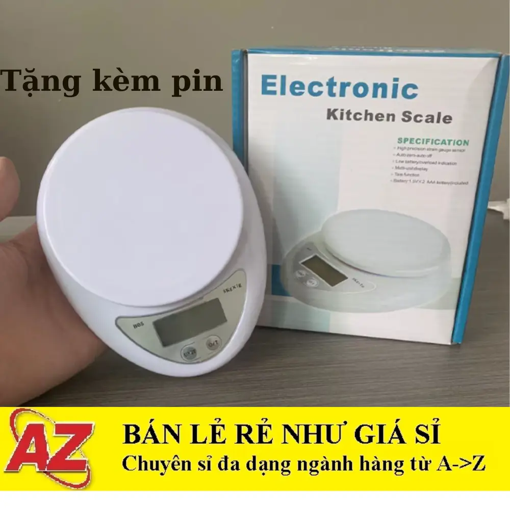 Cân Tiểu Ly Điện Tử Mini Từ 1g - 5kg Tặng Kèm Pin Độ Chính Xác Cao