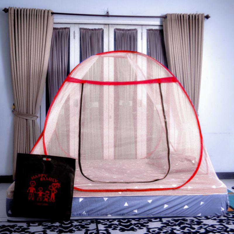 Product Introduction of KELAMBU LIPAT KELAMBU TIDUR KELAMBU TEMPAT TIDUR 150X200 180X200 200X200 CM Kelambu pengantin Selambu lipat jumbo anti nyamuk Ritsleting Pencegahan Serangga Berpori Hijau Biru 37