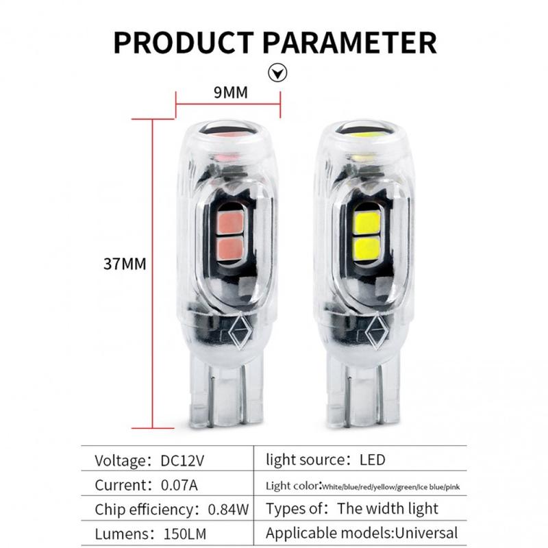 Product Introduction of 1pc Flash T10 Led Bulb Turn Signal Light W5W 194 Wid Indicator wi Lens Car Parking Daytime Running License Plate Dome Reading Lamp Auto Motorcycle Led Light 2835 5SMD Strobe 23