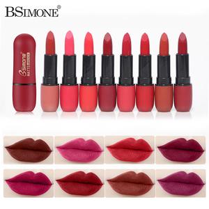 BSIMONE Bullet Lipstick for Cross Border Sweet Matte Non Stick Cup Moisturizing taupe gradient lip chocolate pink jelly red trend beauty dusk ph gummy pig dip rose wipes nude brown maroon 35 airy peach shade glow oil berry drip mini orange skinnny