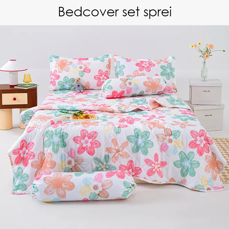 EXCLUSIVE - Dapatkan Sekarang Bedcover Sett Seprei King Size Katun Halus UK 120 160 180 3