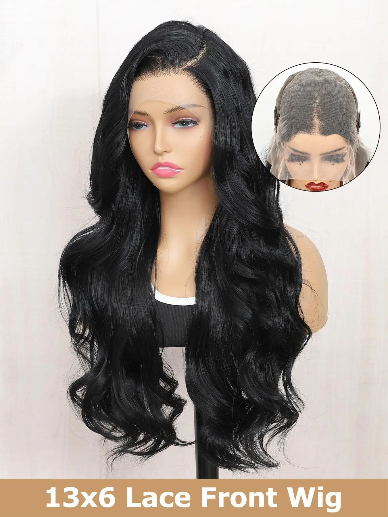 24 Inch Burgundy/Ginger Long Body Wavy Wigs for Women, Gorgeous Fluffy Wigs without Bangs, Synthetic Heat Resistant HD Lace Front Wigs for Party, Daily Use, Wigs Ready To Wear