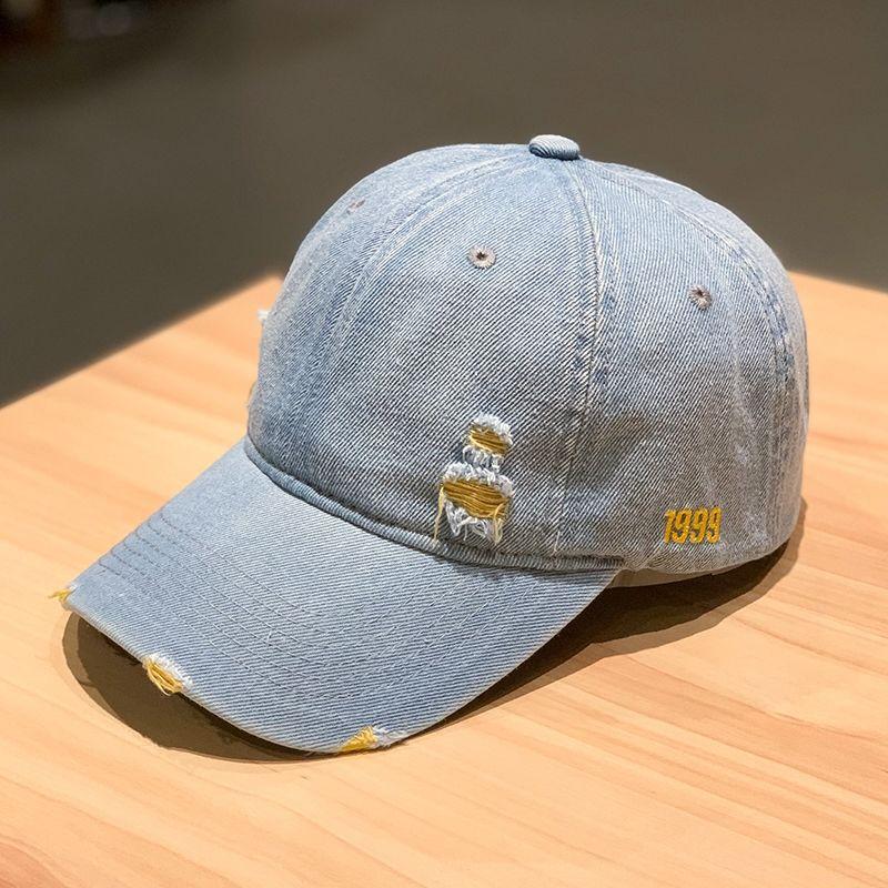 Product Introduction of Mũ Bóng Chày Denim, Phong Cách Cổ Điển Màu Trơn Thời Trang Cá Tính, Mũ Lưỡi Trai Rách, Thiết Kế Lỗ, Hợp Xu hướng Cho Nam Và Nữ, Phong Cách Hip-Hop Đường Phố, Mũ Chống Nắng Hat Cap 8