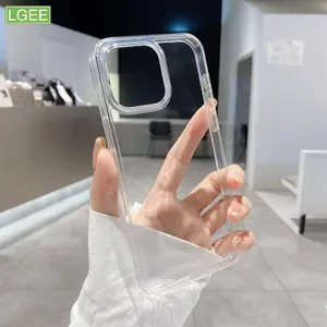 CLEAR Acrylic Case for iPhone 7Plus Cover /8Plus/ XR X XS 11 12 13 14 15 16 Plus Pro Max Casing Layar Transparan case