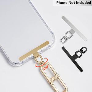 Phone Tether Tab, 360° Rotatable Ultra-thin 0.2mm Bending Design Universal Stainless Steel Phone Tab, Phone Accessories