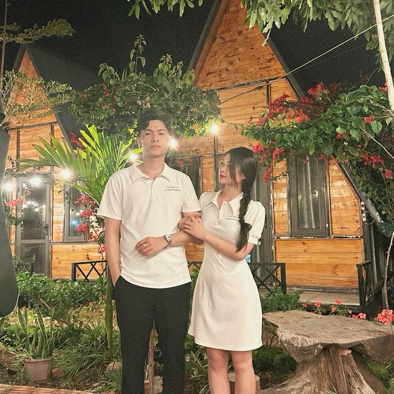 (VvV -  02) Váy polo dáng xoè và áo polo in chữ chất mềm mại ( có cặp đôi nam nữ ) Women Dress Top   có thể giặt máy