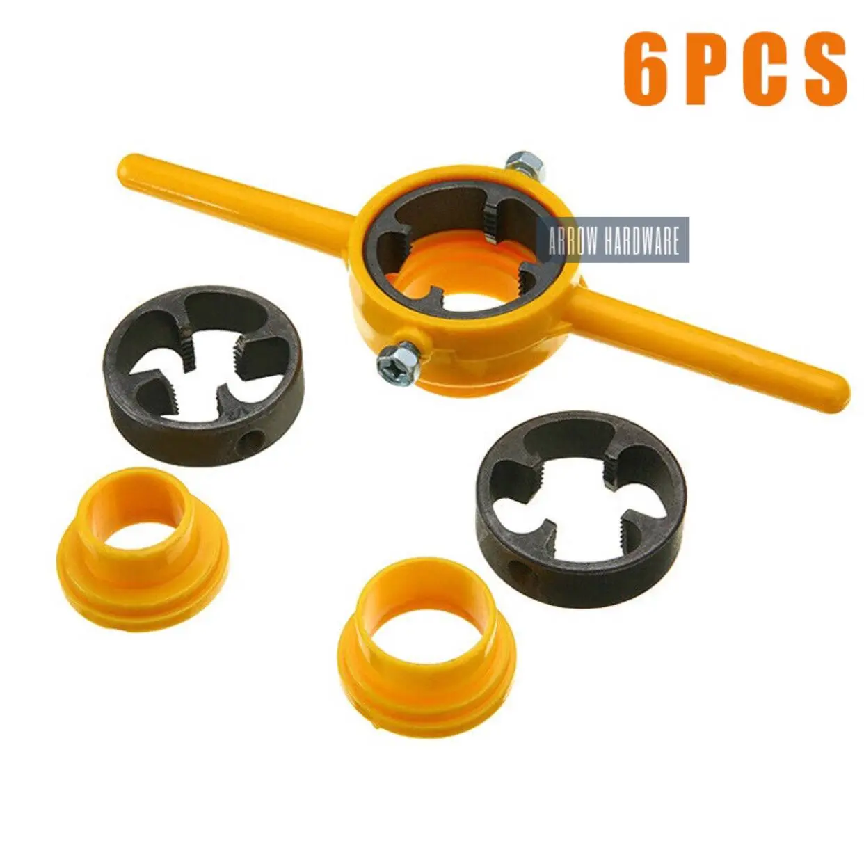 6Pcs/Set Pipe Threading Tool PVC Thread Maker Tool 1/2" 1" Pipe Threader Plumbing Tool