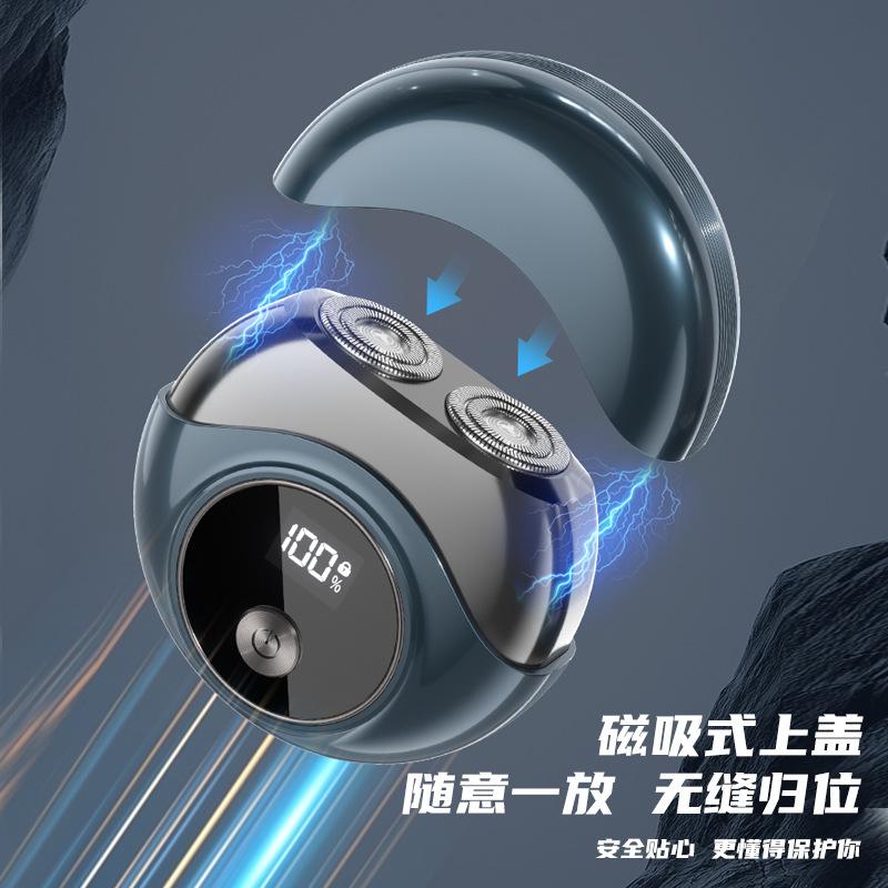 Electric Shaver Digital Display Men's Mini Razor Outdoor Portable USB Rechargeable Waterproof Beard Trimmer 3