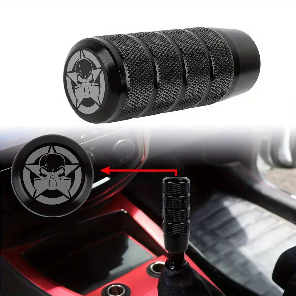 Universal Black Aluminum Manual Gear Shift Knob Stick Shifter M8 M10 M12