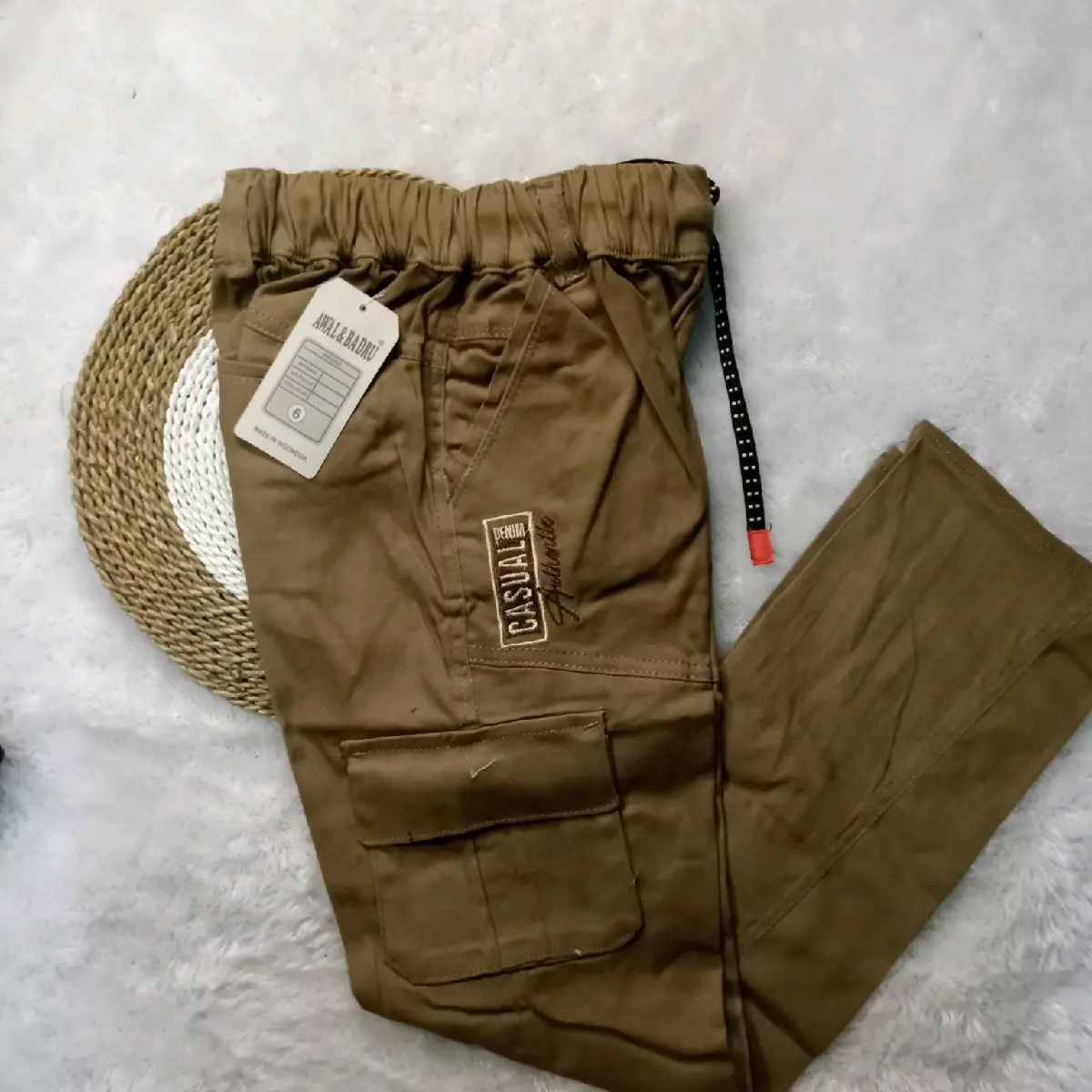 celana katun anak laki laki jumbo usia 13-15th Slim-fitting