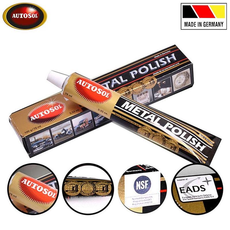 Kem đánh bóng AUTOSOL METAL POLISH đánh bóng các bề mặt kim loại crôm nhôm inox lư đồng viền điện thoại Iphone X