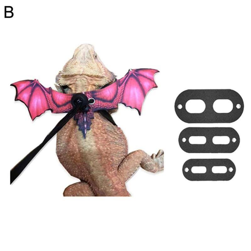 Product Introduction of Reptile Lizard Leash Adjustable Anti-Bite Wings Flexible Comfortable Bearded Dragon Harness Small Animal Clothes Supplies 24