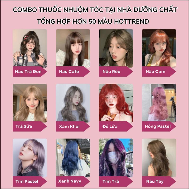 TỔNG HỢP 50 MÀU NHUỘM HOTTREND - DƯỠNG CHẤT , KHÔNG KHÔ XƠ , LÊN MÀU ĐẸP CHUẨN , DỄ SỬ DỤNG thuốc  nhuộm thuốc nhuộm tóc  nâu lạnh thuốc  nhuộm thuốc  nhuộm thuốcnhuộmtóc Collagen