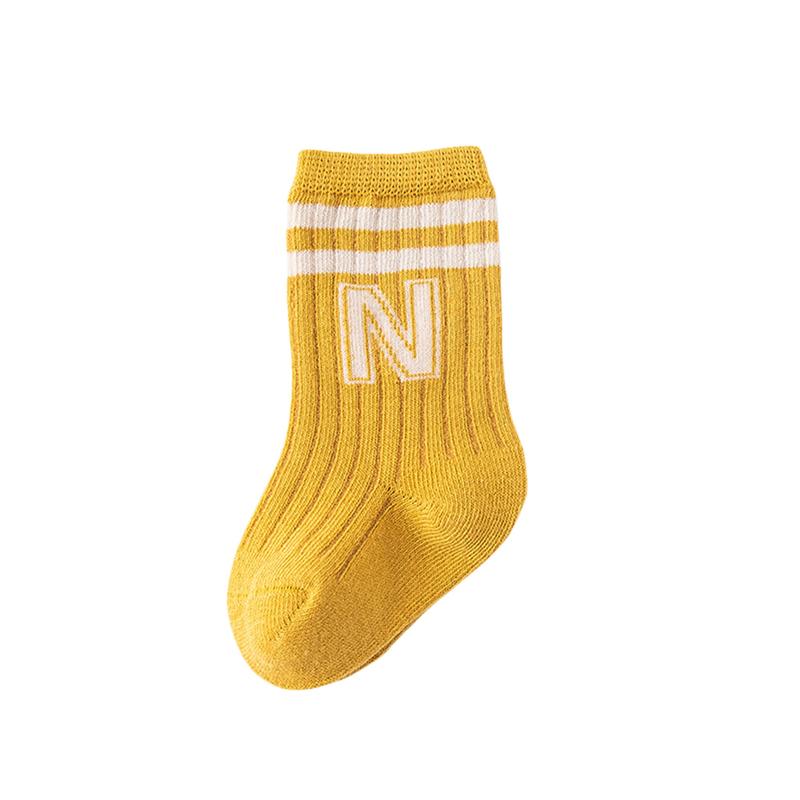 Kids Toddler Ankle Socks Soft Breathable Cute Letter Print Crew Socks 6