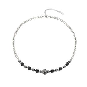 Kalung Manik Disambung, Bentuk Persegi, Bahan Keluli Titanium, Rekaan Fesyen, Sesuai untuk Semua Orang Jewelry Necklaces baddies  chain