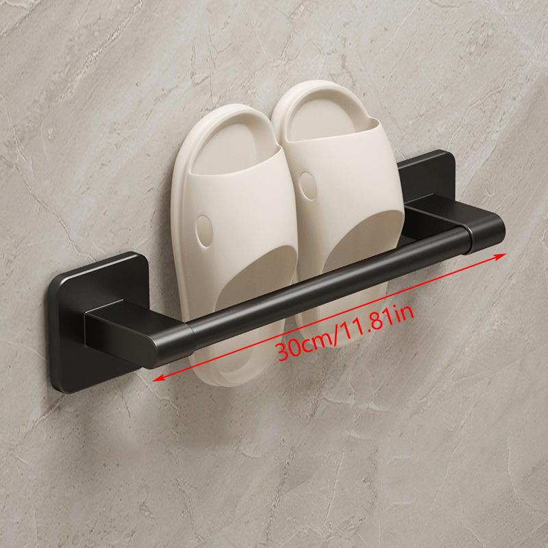 Bathroom Slipper Rack No Punching Wall Mounted Slipper Storage Rack Bedroom Shower Room Bath Slippers Hanger Babouche Organizer 8