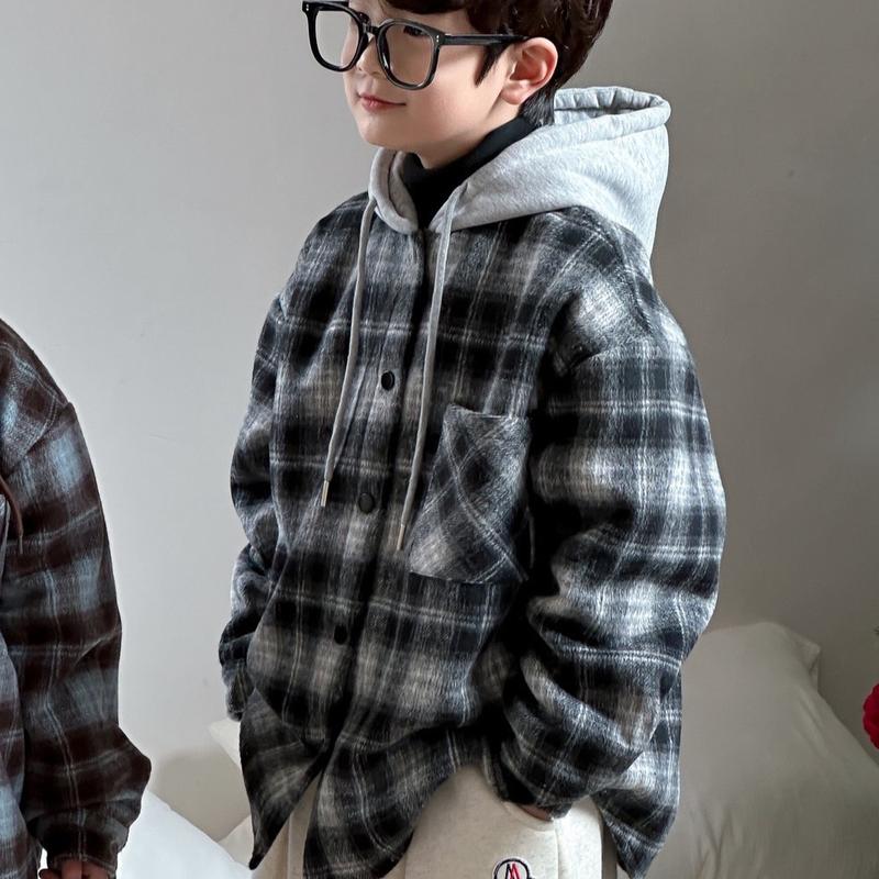 ĐẬU LÊN BAR | ÁO DẠ SƠ MI KẺ TRẮNG ĐEN TRẦN BÔNG CHO BÉ TRAI VÀ GÁI KUMAIKID