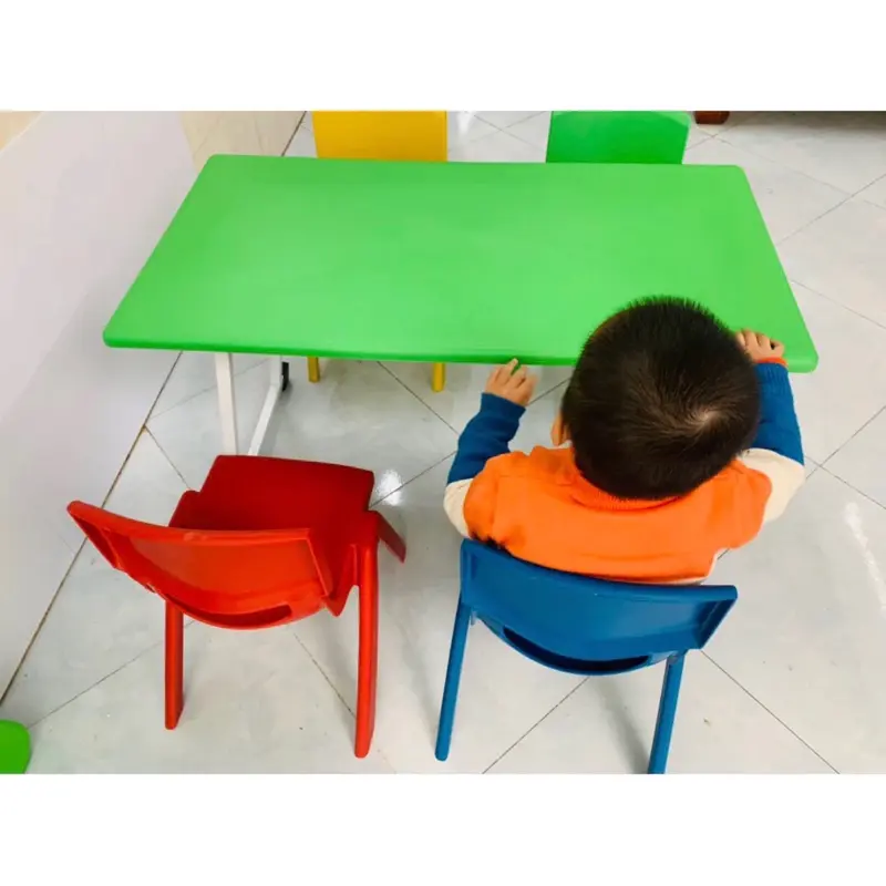 ￼Bàn mầm non, chân vuông , bàn học cho bé siêu đẹp kt 90*50*50cm (KO GHẾ) 4