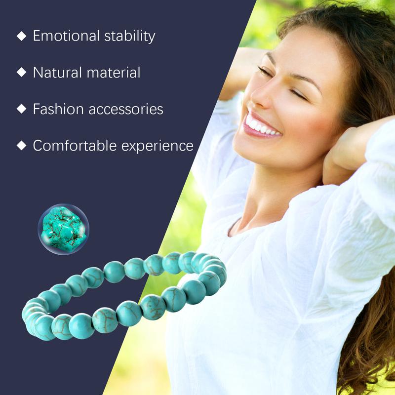 Product Introduction of Blue Turquoise Bracelet Personality Simple Elegant Versatile Fashion Accessory Hand Decoration Portable Bracelet 7
