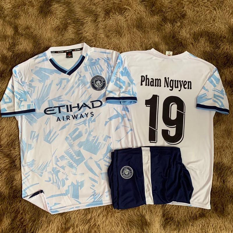 In Tên + Số  Bộ Quần Áo Thể Thao Đội Man city  2024, Vải Thun Lạnh Thể Thao Không Nhăn, Không Xù Lông, Logo Thêu Sport Top Sport Top Thoáng khí