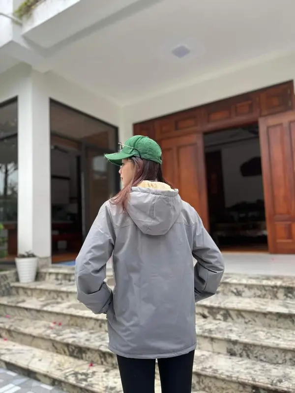 Áo khoác gió Nam Nữ gió dù tráng bạc, lót lông cừu ấm áp, chống nước,gió,bụi 8