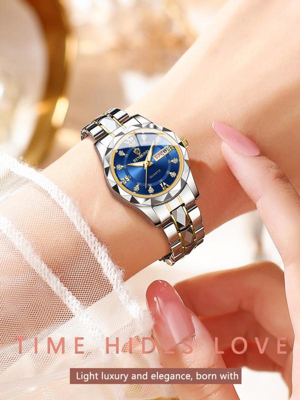 Women's Elegant Fashion Round Dial Analog Quartz Watch, Fashion Watch for Party, Daily Clothing Decor, Trendy All-match & Exquisite Watch for Birthday Gift 3