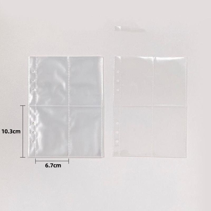 Product Introduction of Lưu Trữ Thẻ Ngôi Sao, Kích Thước A5, 10 Cái, Giá Đỡ Ảnh Thẻ Thần Tượng, Trang Bên Trong Trong Suốt, Có 1 / 2 / 4 Ngăn, Thích Hợp Cho Album Ảnh Thần Tượng, Được Làm Bằng PP, Có Thể Được Đóng Gáy Dọc, Thích Hợp Cho Học Sinh 12