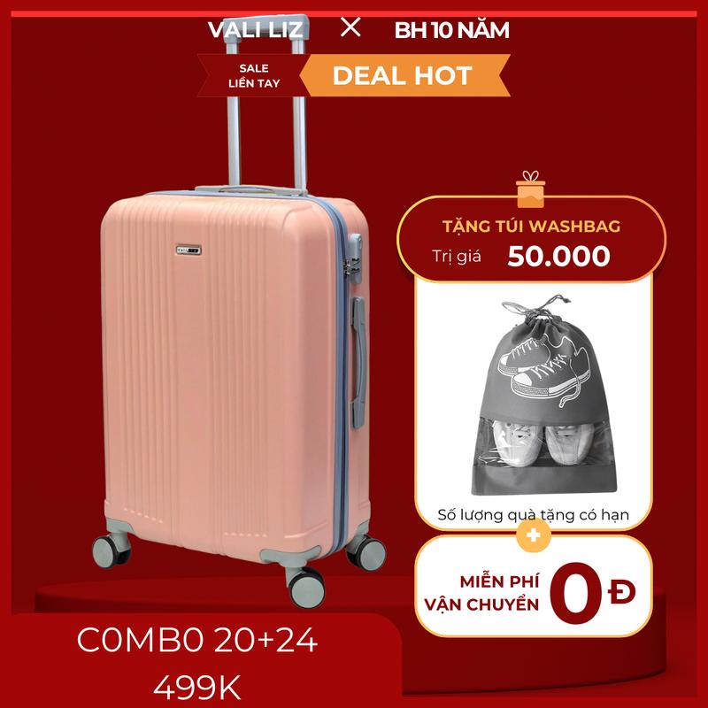 MS886 Vali giá rẻ chống va đập , Sọc đứng Vali size 20 , size 24 , Vali size 28 đủ kích thước  xách tay , ký gửi , chứa đồ cả gia đình Bảo hành 10 năm , có đủ màu sắc hành lý h hộp đựng cứng đỏ xanh bo tròn valisize  20 vali