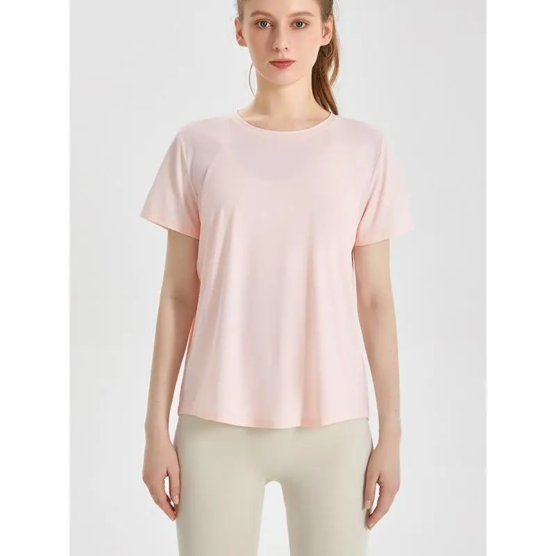 AKLOVER Kaos Olahraga Baju lengan Pendek Wanita Sport Gym Yoga T-shirt Oversize 6