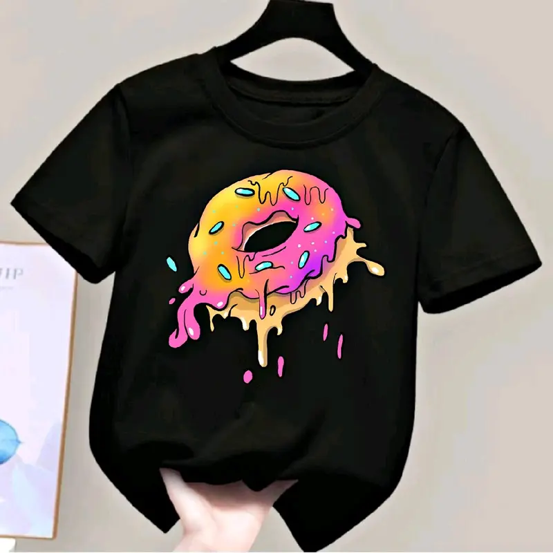 Kaos Anak Donat Kaos Anak Ideal Usia 2-10 Tahun Combed Perempuan Katun Baju Baju Motif Fashion 5