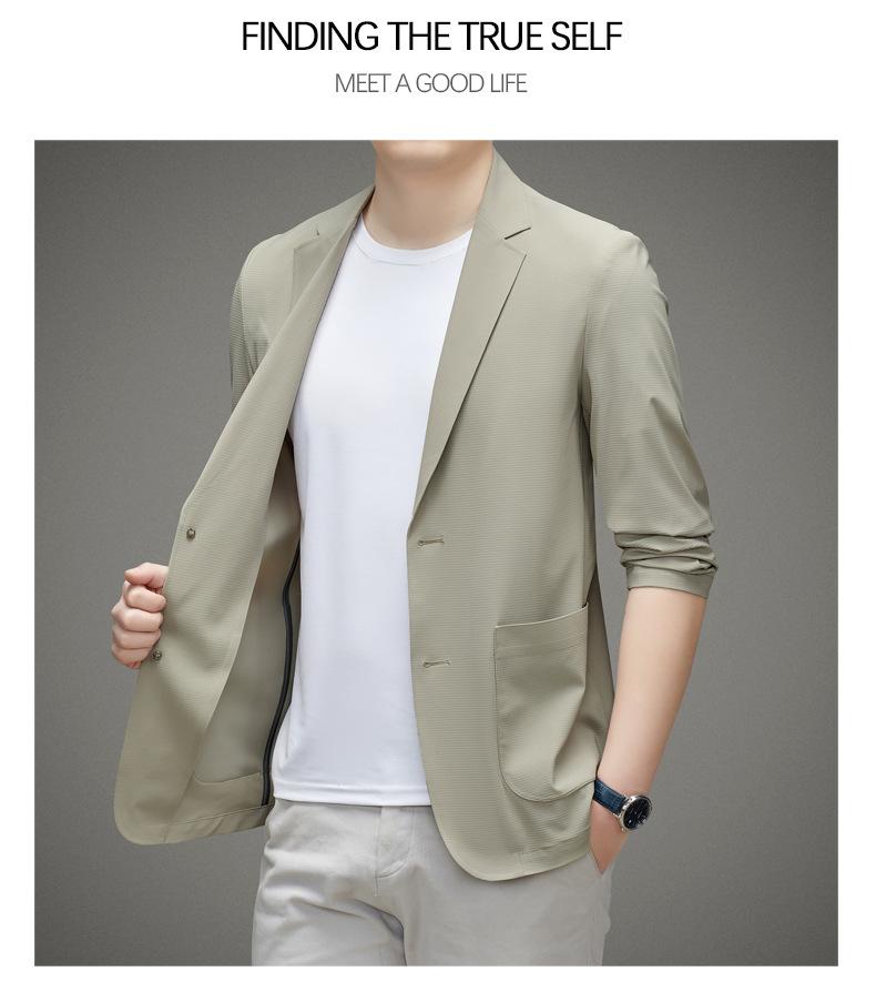 Product Introduction of [Duke] Spring Summer Ice Silk Sunscreen Casual Single Suit 2024 Men's Fashion New Business Suit for Middle-aged and Young Men 24