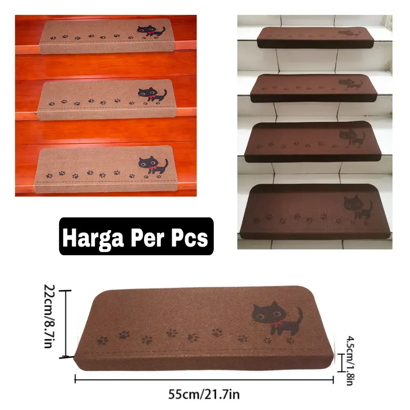 Keset Tangga Anti Selip Dekorasi Tangga Rumah Stair Tread Mats 6