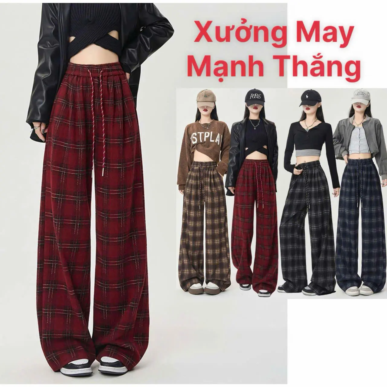 Quần Suông Ống Rộng Nữ Chất Dạ Mềm Mịn Cao Cấp Hottrend Loại 1 - Women