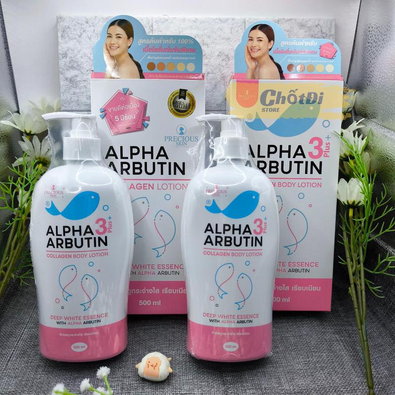  Sữa Dưỡng Thể Body Lotion Alpha Arbutin Precious Skin Thái Lan - Chai 500ml Lotion Dưỡng Body Chăm Sóc Da - Chốt Đi Store 