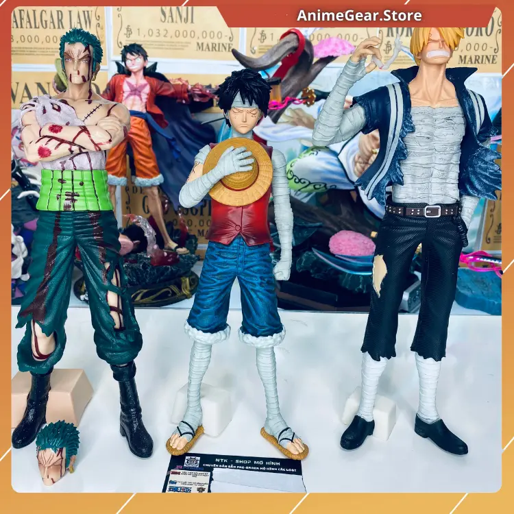 [Rẻ Vô Địch FreeShip] Mô Hình Luffy Zoro Sanji bị thương trước timeskip AnimeGear.Store Mô hình OnePiece giá rẻ Đồ Chơi Toy 0