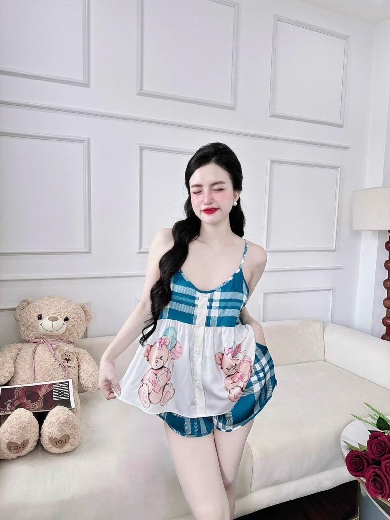 Product Introduction of Đồ Ngủ Sexy Bộ Latin 2 Dây Đô  Nút Ngọc Dưới 65Kg 35