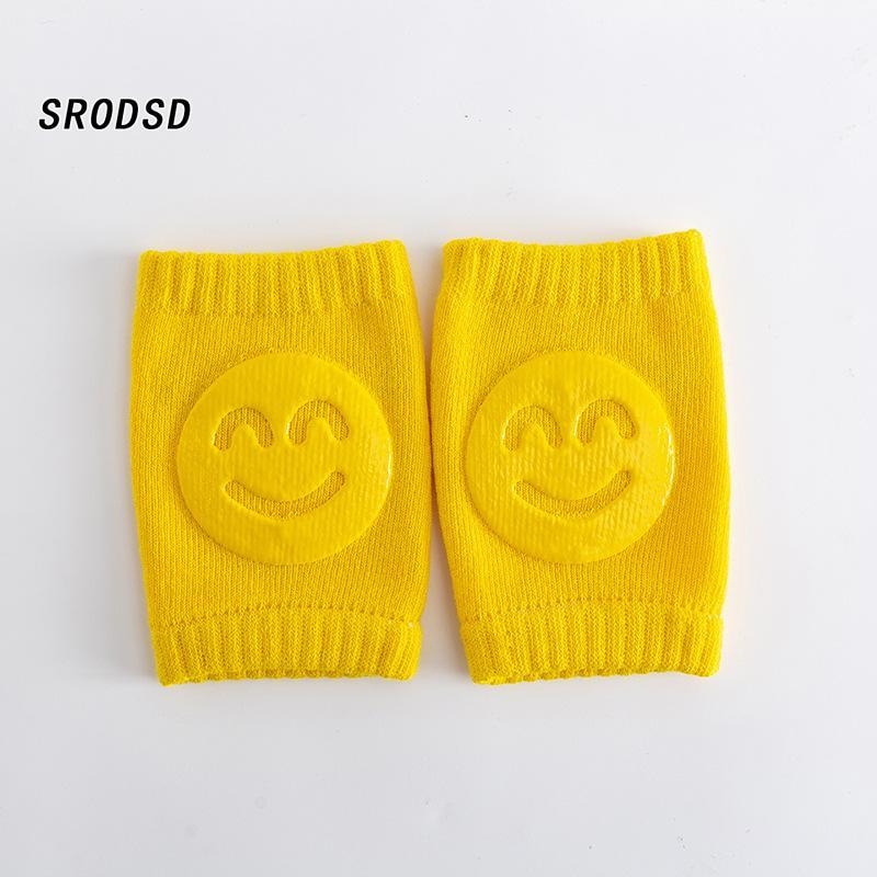 Baby Knee Pads for Crawling, Cartoon Smile Pattern Knee Protectors 2