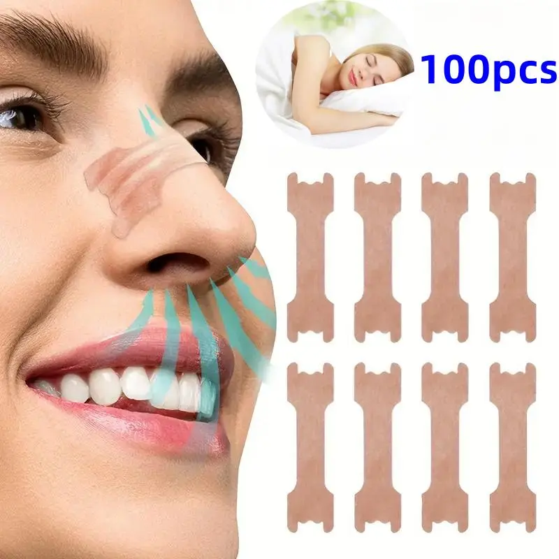 Nasal Sticker, 50/100pcs Breathable Nasal Strip, Nasal Congestion Relief Sticker, Nose Breathing Aid for Women & Men 0