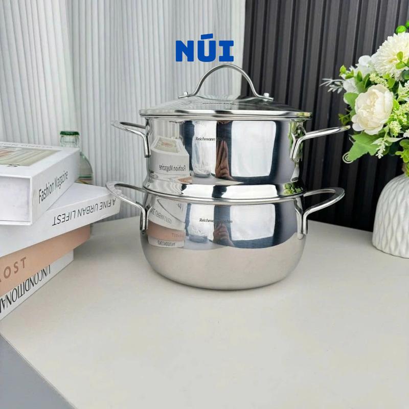 Bộ Nồi Xửng Hấp inox 18 10 Reichmann Kochin Size 20cm RK901