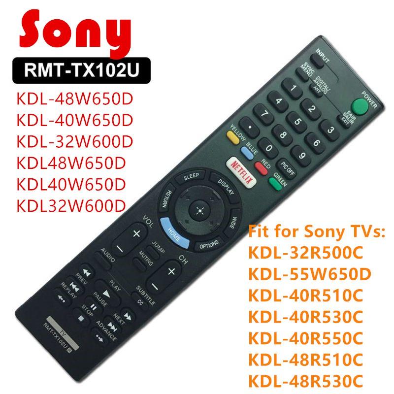 รีโมทคอนโทรลสำหรับ Sony Bravia TV, RMT-TX102U, TX102D, TX203P, เข้ากันได้กับ Sony Bravia LCD LED HD 