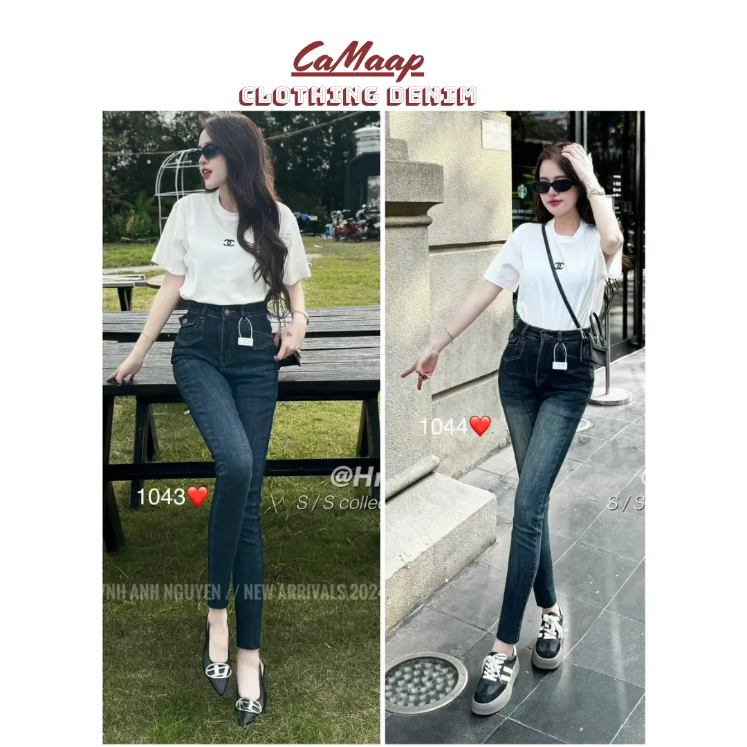 Quần Jeans Nữ Dáng Skinny Ôm CaMaap , Quần Jeans Dáng Skinny Ôm 1043-1044 Pants Denim