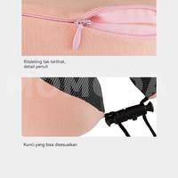 Gambar Vixplorn Bantal U Dengan Penutup Kepala Bantal Leher Perjalanan Dapat Dilepas Dan Dicuci Lindungi Leher Anda  Travel Neck Pillow U-Shaped Bantal Perjalanan Bantal Leher Portable Bentuk U - Abu-abu gelap dari Vixplorn official Kab. Tangerang 5 Tokopedia