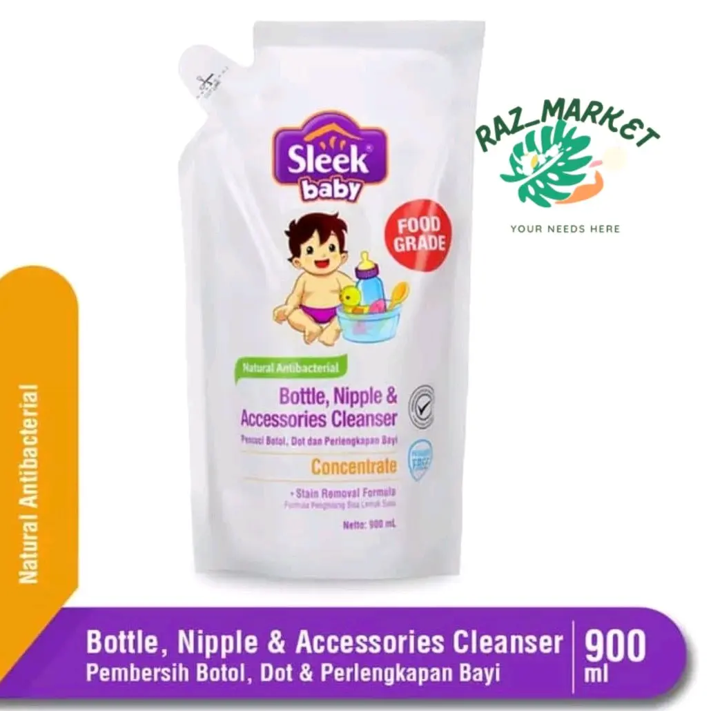 SLEEK Baby Bottle Nipple & Accessories Cleanser 900ml