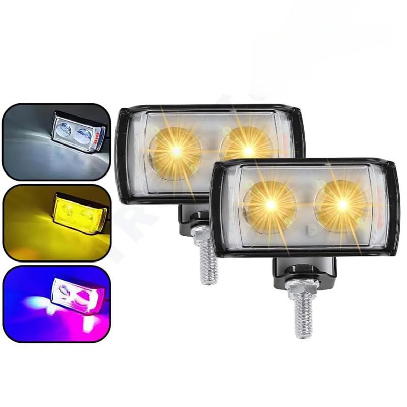  Đèn chiếu xe máy mắt thiên thần LED đầy màu sắc Đèn pha ống kính Đèn làm việc lái xe mini Đèn sương mù Bóng đèn DRL cho xe tải SUV ATY 