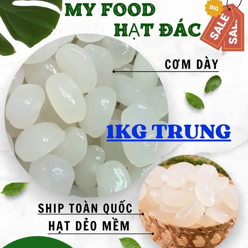 1Kg hạt đác DẺO ngon size TRUNG làm topping đồ uống rim me 0