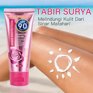 Sunscreen SPF90 Sunblock Muka Dan Badan Krim Pelembap Tabir Surya, Losion Tabir Surya Anti Air PA+++ Anti Aging Cream Waterproof Whitening 60ML